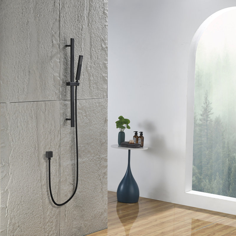 Stainless Steel Adjustable Handheld Showerhead, Matte Black