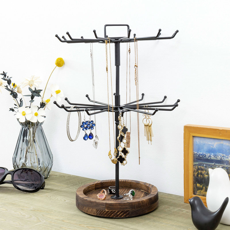 Metal 12-Hook Organizer Jewellery Stand