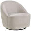 Fauteuil d'appoint pivotant Leon Chenille beige-133277213