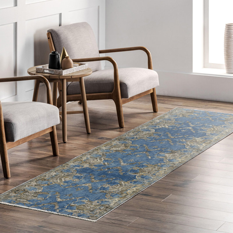 Tapis rectangulaire Xaviour avec envers antidérapant, Tapis de couloir 6 pi 7 po x 14 pi 10 po