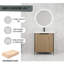 Meuble-lavabo autoportant avec lavabo en résine et 2 portes d'armoire à fermeture en douceur-965526466