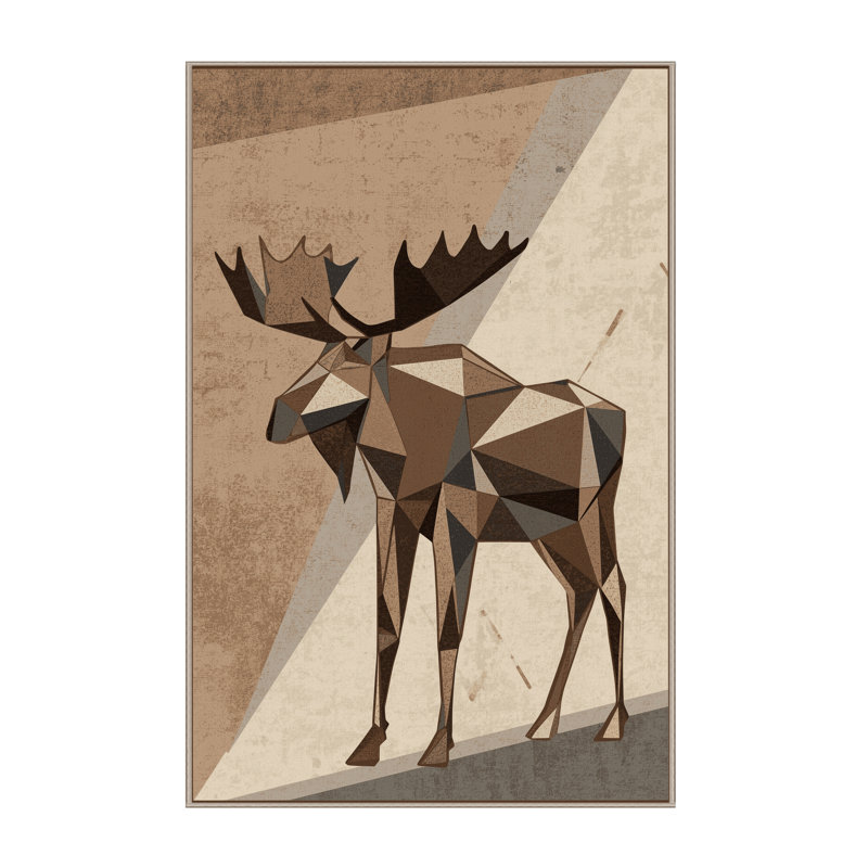 Tapis géométrique brun et beige lavable à la machine Ozgur Moose, 2 pi x 3 pi