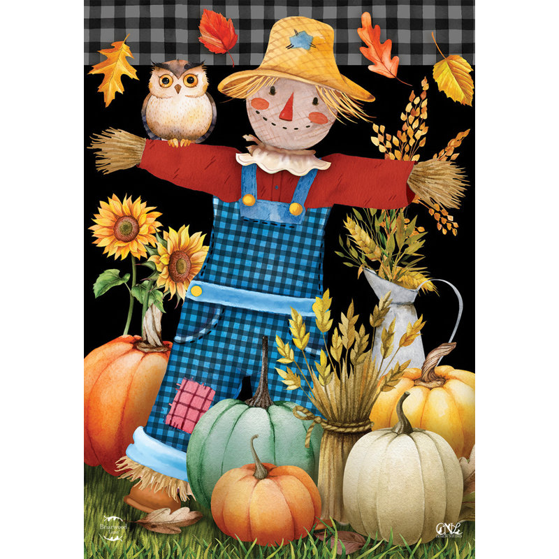 Friendly Scarecrow Garden Flag