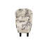 Chaise d'appoint blanche à dossier rond-1890370850