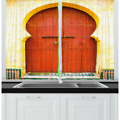 Ruffled Kitchen Curtain