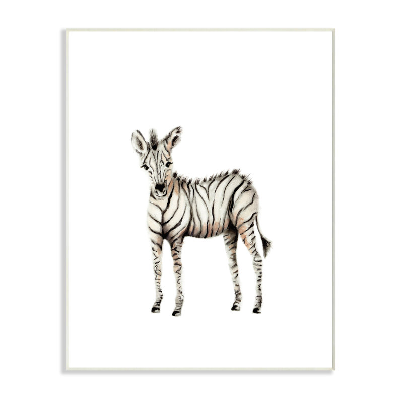 «Baby Zebra Illustration», art mural, H 15 po x l 10 po, Plaque murale