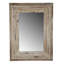 Miroir d'appoint, miroir d'appoint mural rectangulaire avec cadre en bois vieilli