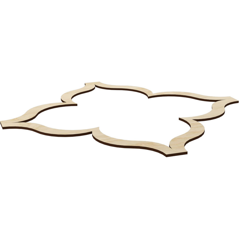 Charpente de plafond décorative May, Bouleau, H 33 po x l 33 po x P 0,375 po