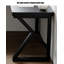 Bureau noir en bois massif noir en forme de L-1750412301