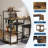Dining Table Set for 2, 3-Piece Expandable Bar Table and Chairs Set, with Storage Shelves and Wine Rack, Small Kitchen Dining Set, Apartment-1355720302
