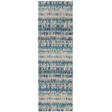 Paint Chip Blue Hand Micro Hooked Wool Rug