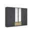 Bari hinged door wardrobe with practical drawers in the middle and handles-98242292-104828273