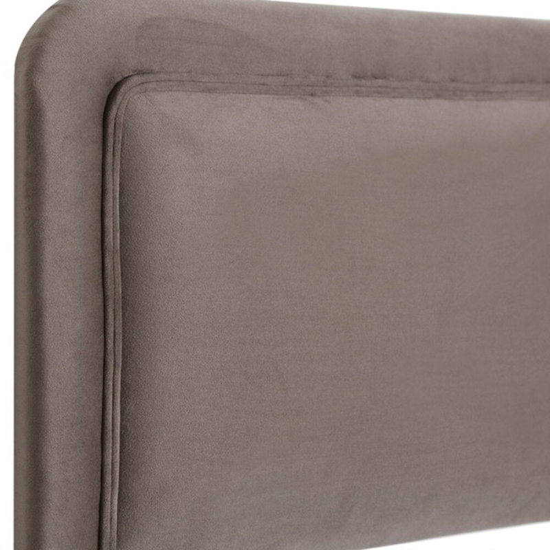 Wile Upholstered Headboard, Single (3'), Velvet, Mole