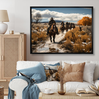 «Western Cattle Drive Memories» sur toile