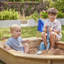 Kids Boat Sandpit with Seating and Cover