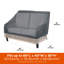 Housse pour causeuse de patio Modern Leisure Renaissance, paquet de 2, L 66 po x l 40 po x H 39 po, gris-75037982