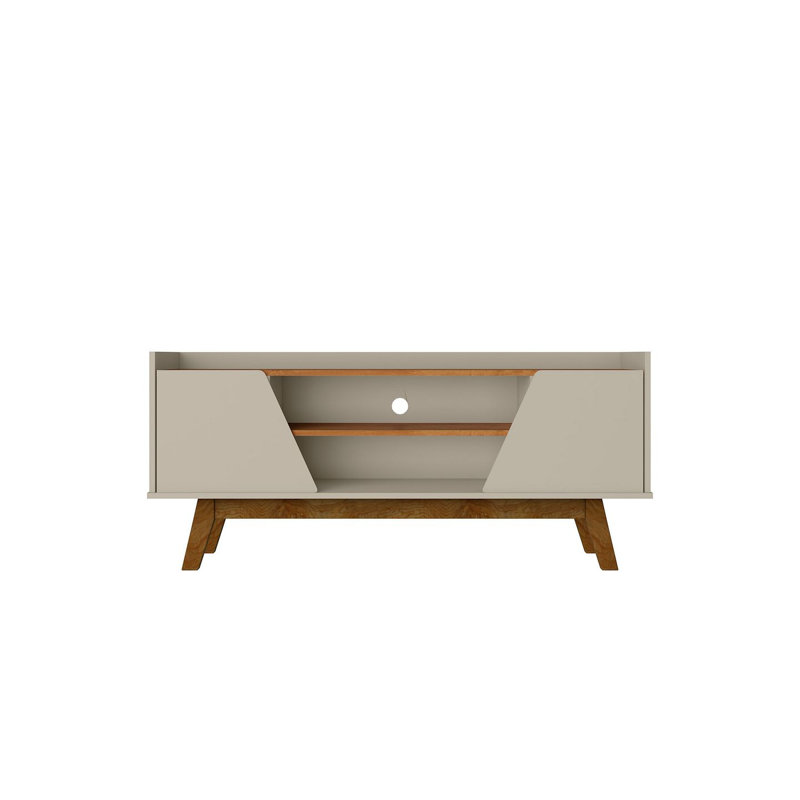 Marcus 53.14'' W One-Piece Storage Credenza, Beige/Nature