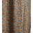 Natural Handcrafted Pleated Curtain – Saraswati Brown,Blue Lien Block Print, Light Filtering Window Drapes-842418369