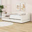 Lit de jour simple rembourré TG avec éclairage DEL et 2 tiroirs-502376851