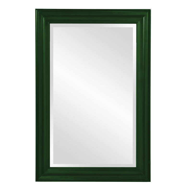 Cyrus Wood Rectangle Wall Mirror, Hunter Green