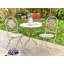 Ingerson Round Glass Iron Outdoor Bistro Table - 60 cm W 60 cm D