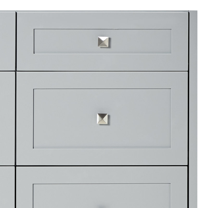 ARIEL Monroe 48 Single Sink Bathroom Vanity with Carrara Quartz Top, Gray, Pure White Quartz, 67"