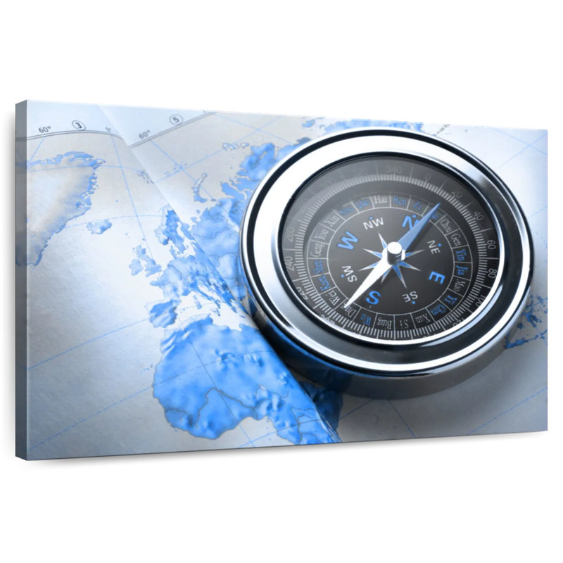 Modern compass Aletra, H 26 po x l 39 po