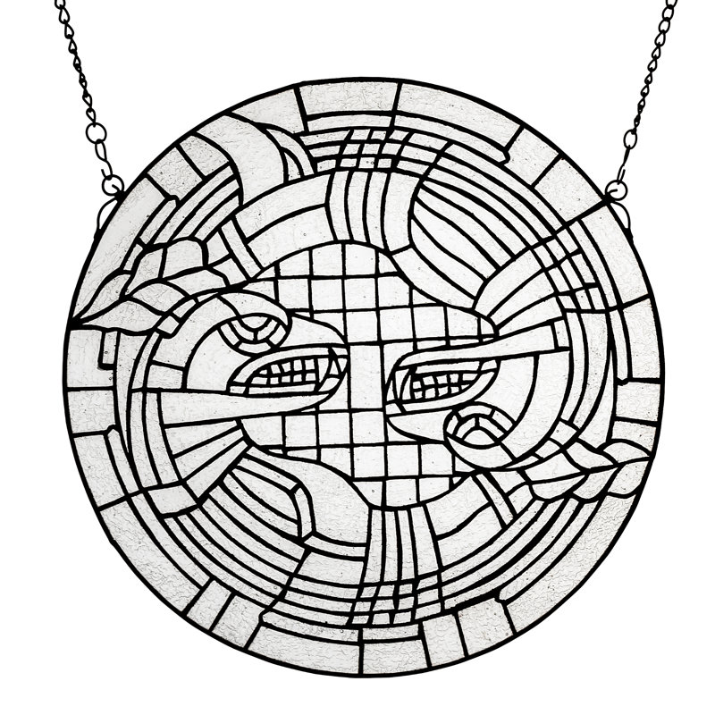 Rattlesnakes Medallion Stained Glass Window