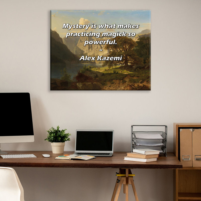 Trinx Gallery Wrapped Canvas By Alex Kazemi: "Mystery is what makes practicing magick so powe, 17" H x 24" W