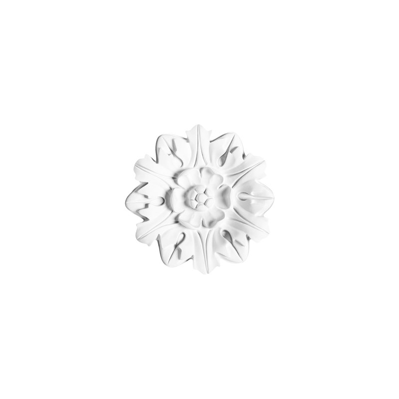 Rosette de plafond en polyuréthane à motif floral rosette 7 5/8 po x 13/16 po European Collection