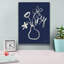 Art floral sur toile, "Floral Sketch 1 Navy" par Pamela Munger-886884915