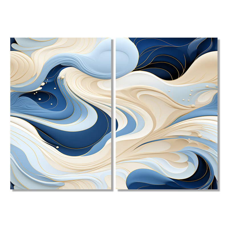 Motif bohème côtier minimaliste - reproductions d'art moderne sur toile, Does Not Apply, Framed Wrapped Canvas, 36" H x 48" W