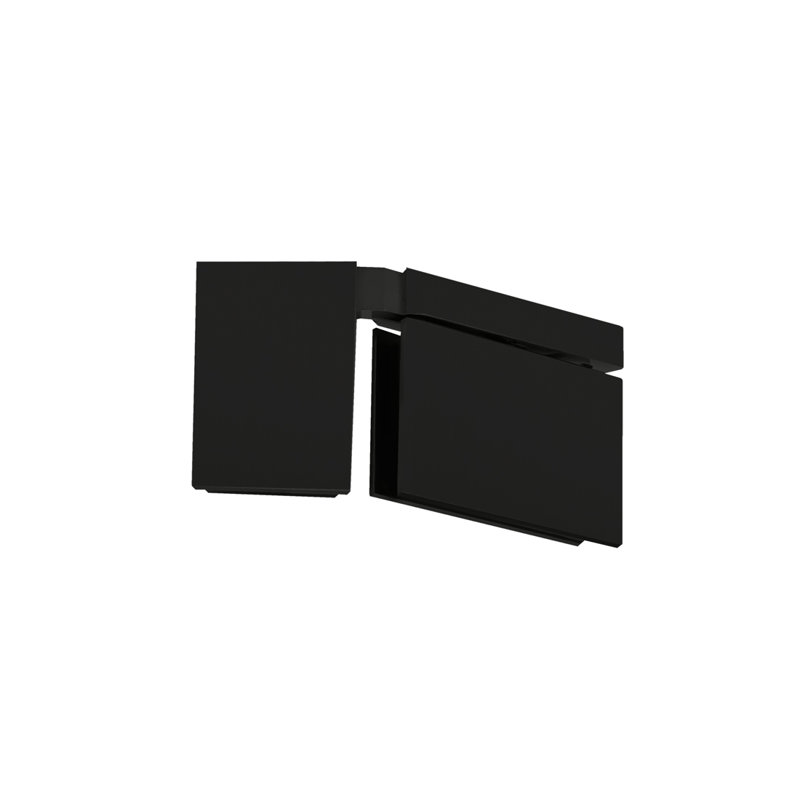 Charnière pivotante carrée gauche à verre 135 degrés FHC CAM0735LMB Cambria - Noir mat