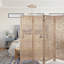 Paravents pliables en bois sculpté