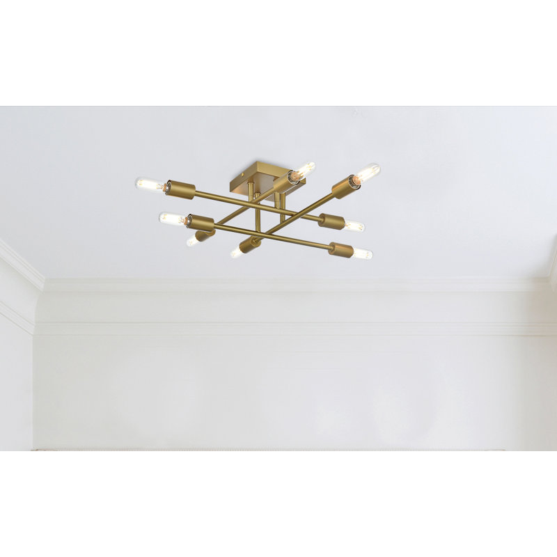 Alena Flush Mount, Satin Gold