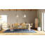 Sameer Geometric Handmade Tufted Wool Navy/Sand Area Rug-1315482853
