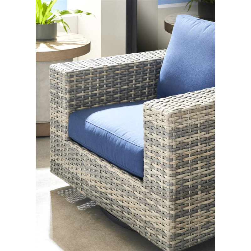 Michael Weiss Outdoor Swivel Lounge Chair, Kramer Linen