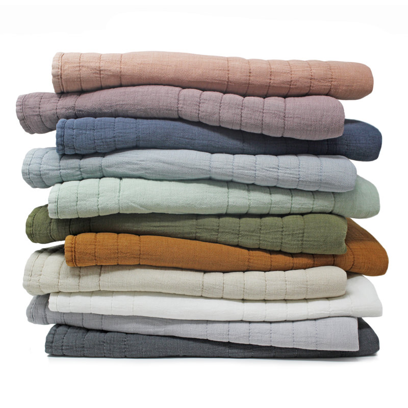 Kosovo Grimshaw 100% Cotton Quilt Set, King Quilt + 2 King Shams, Eggplant