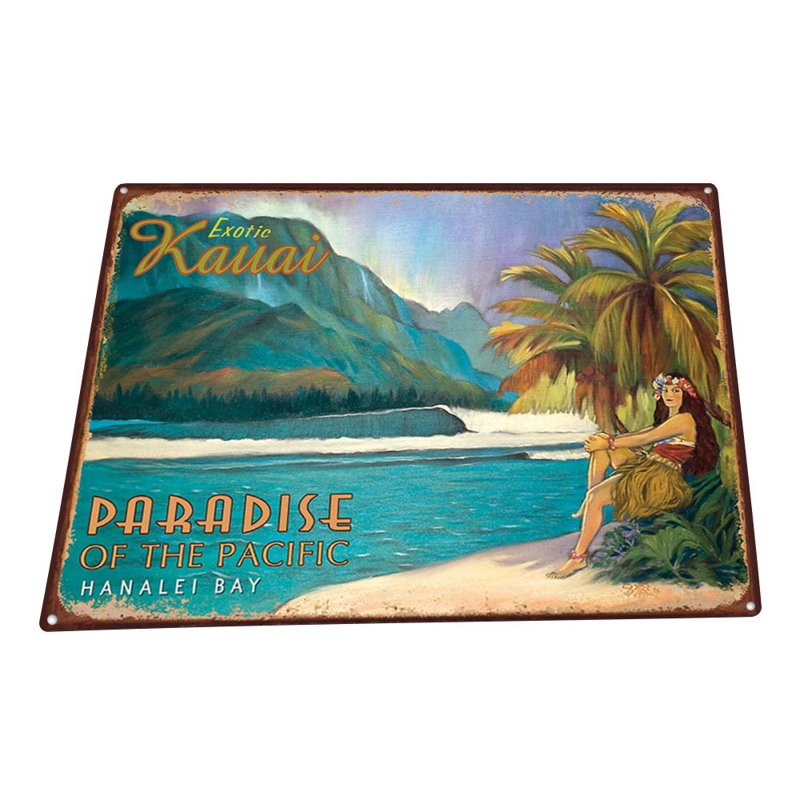 Exotic Kauai Paradise Of The Pacific sur impression métallique