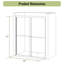Portes coulissantes doubles 54 po x 72 po avec porte-serviettes à poignée double et verre trempé 1/4 po, doré-116289107