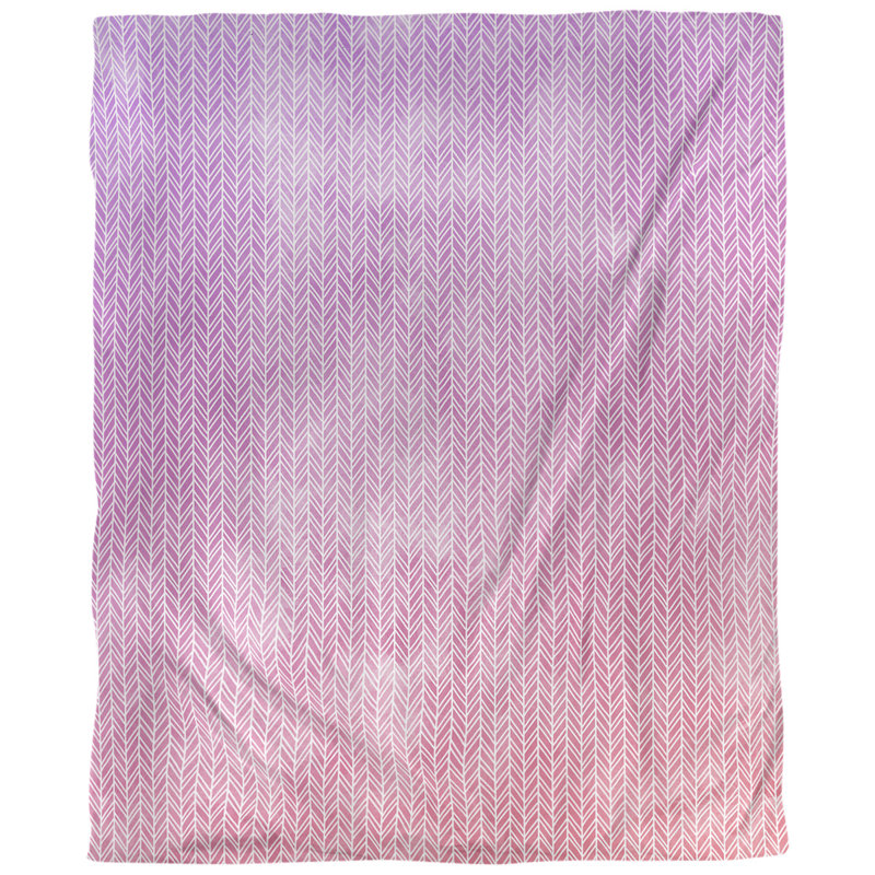 Tissu chevrons, Faux lin, L 58 po x l 36 po, Rouge / Mauve