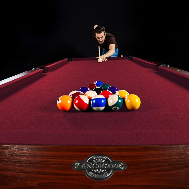 Lancaster Gaming 89'' L Pool Table, Red