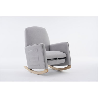 Cotton Linen Fabric Nursery Rocking Chair
