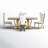Balsamo 4 - Person Double Pedestal Dining Set-2108199828-2108199830