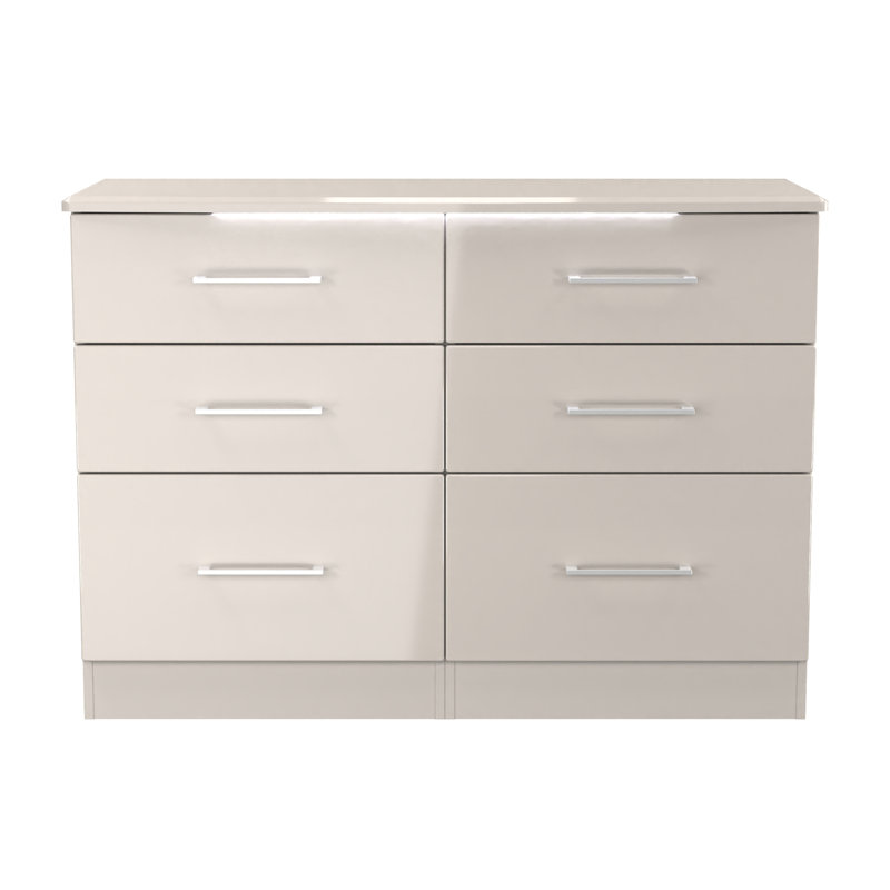 112 cm W Chest of 6 Drawers, Beige