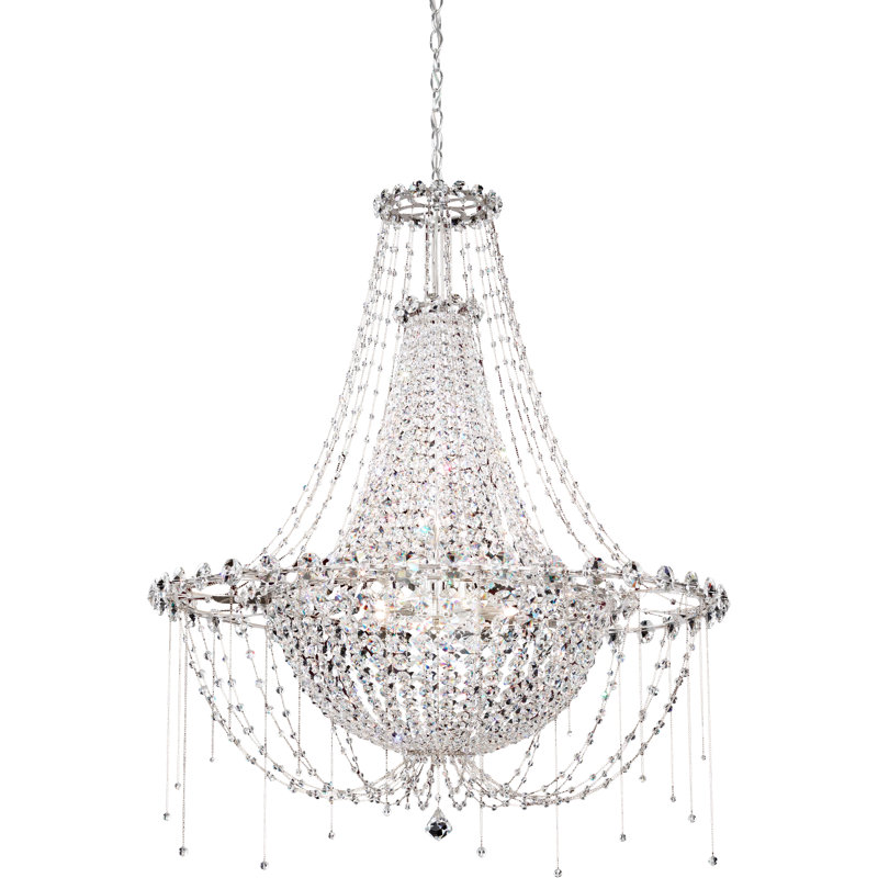 Chrysalita 8 - Light Glass Chandelier, Spectra Crystal Clear