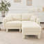Canapé 2 places en tissu avec 2 coussins cle Boucle-430026937-418005901