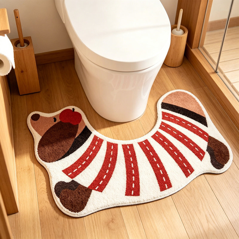 Ensemble de tapis de salle de bain en forme de U kbndieu pour tapis de salle de bain, B