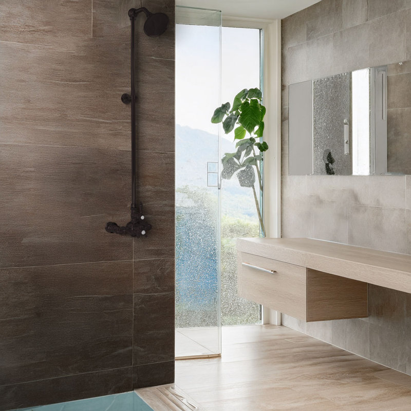 Exposed Thermostatic Shower System by Strom Living P1022Z, Oil Rubbed Bronze