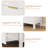 47.2" W High Gloss Dresser with 8 Drawers, Modern Chest of Drawers with Gold Handles, White